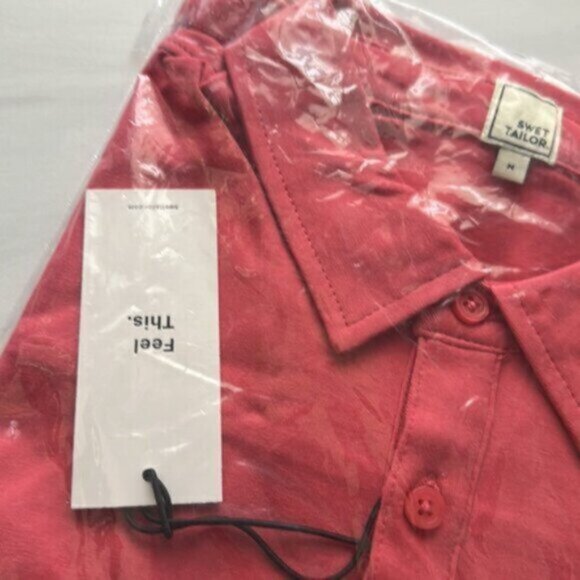 NWT Swet Tailor Men's Red All In Polo Shirt Size Medium - Picture 5 of 6
